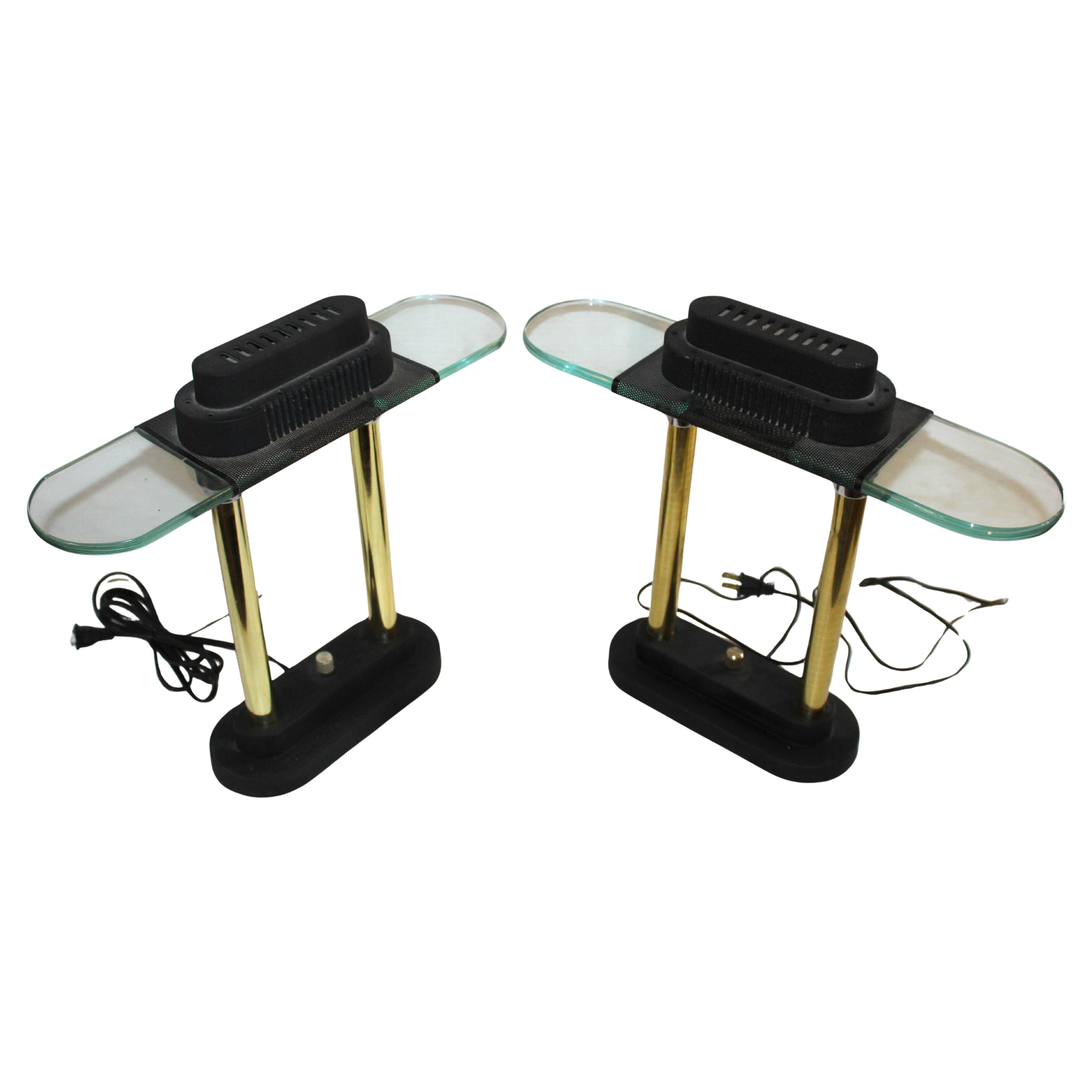 Banker Lamps by Robert Sonneman for George Kovacs
