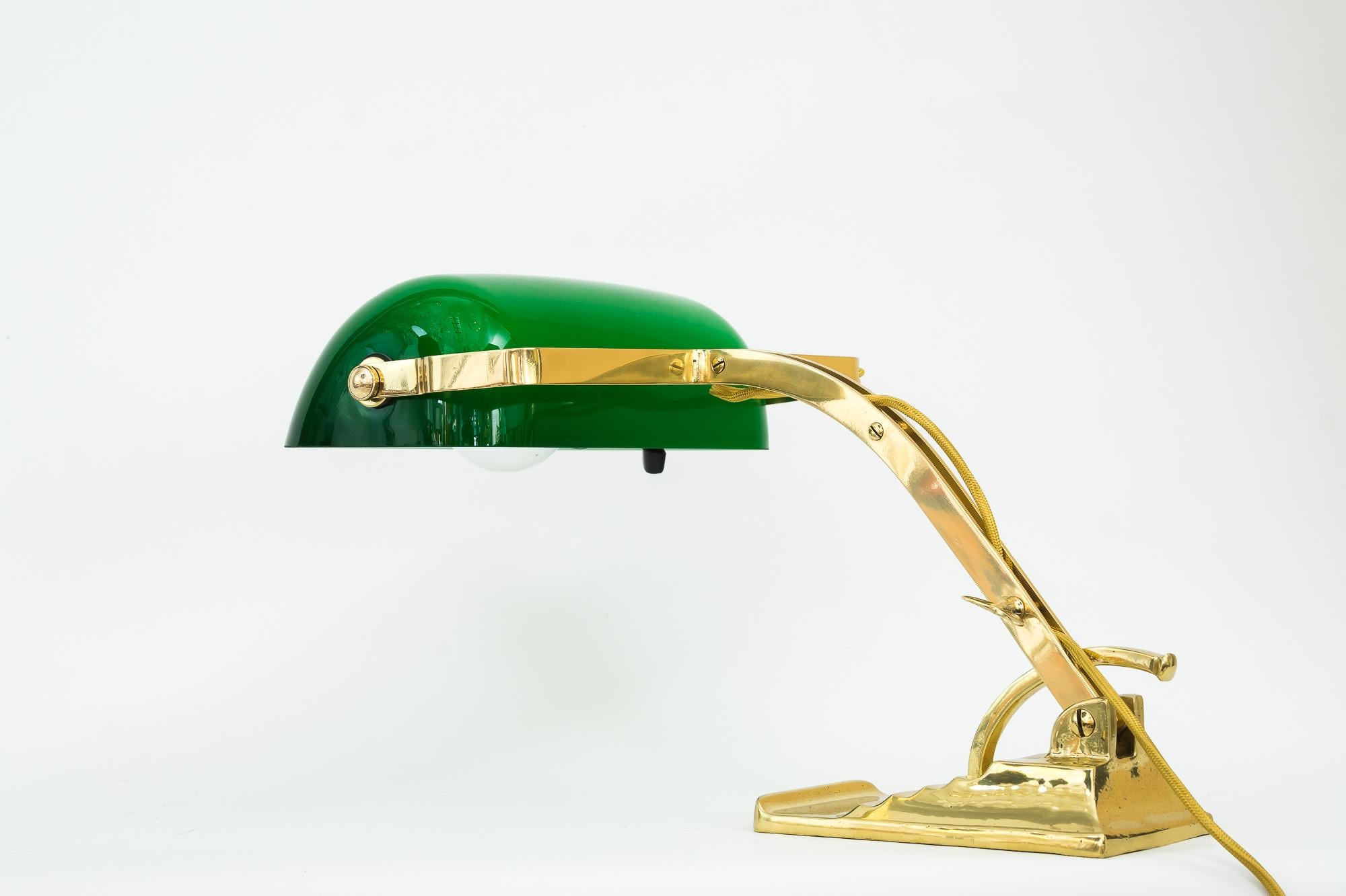 Banker Table Lamp in the Style of Art Deco Made Around 1990s 'New' Not Antique 3