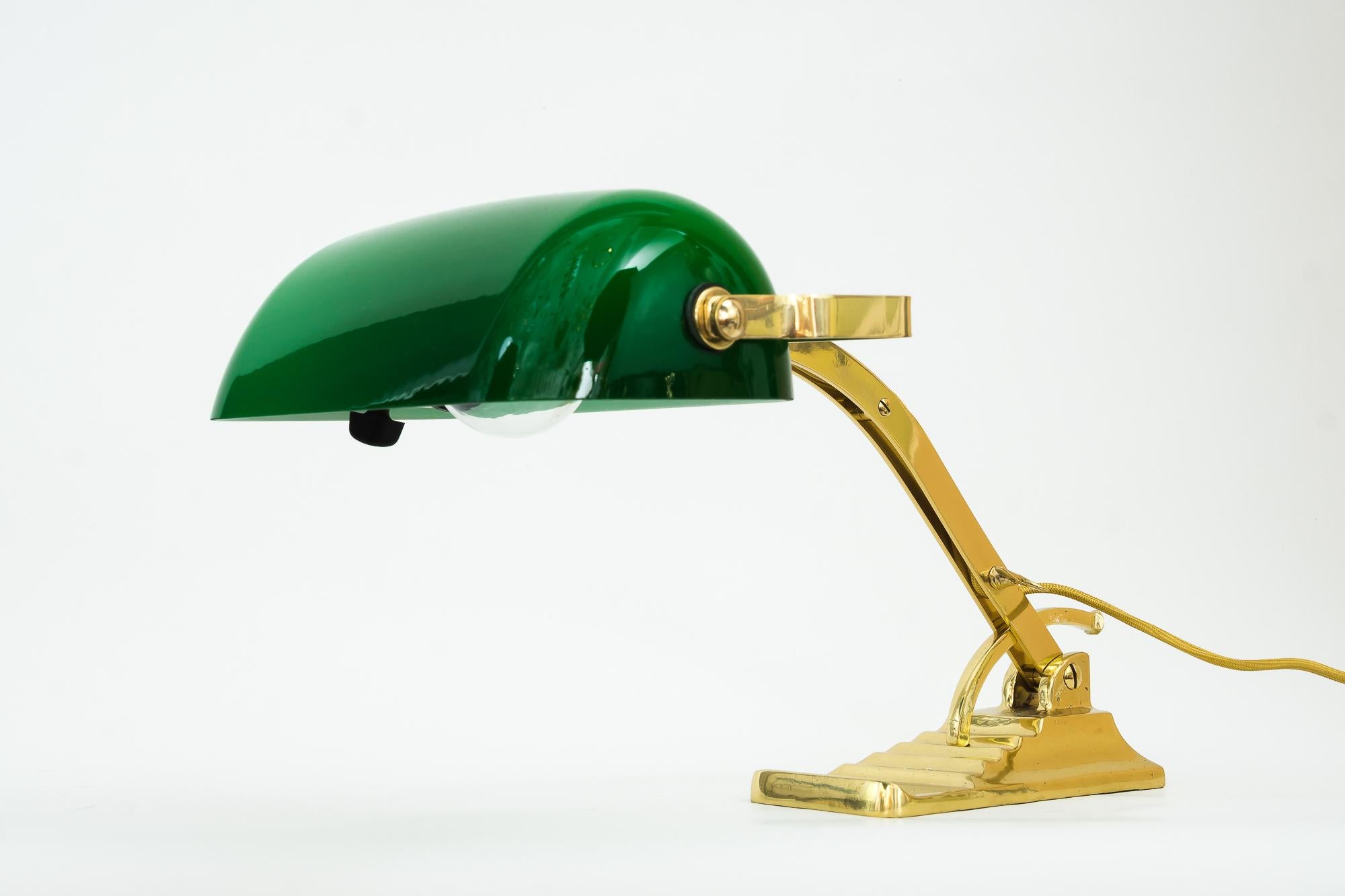 Banker Table Lamp in the Style of Art Deco Made Around 1990s 'New' Not Antique 1