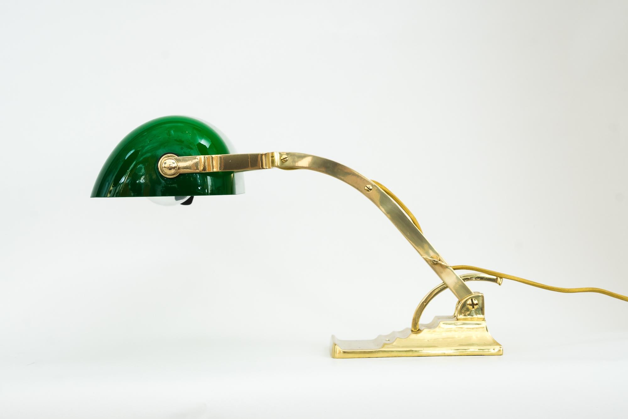 Banker Table Lamp in the Style of Art Deco Made Around 1990s 'New' Not Antique 2