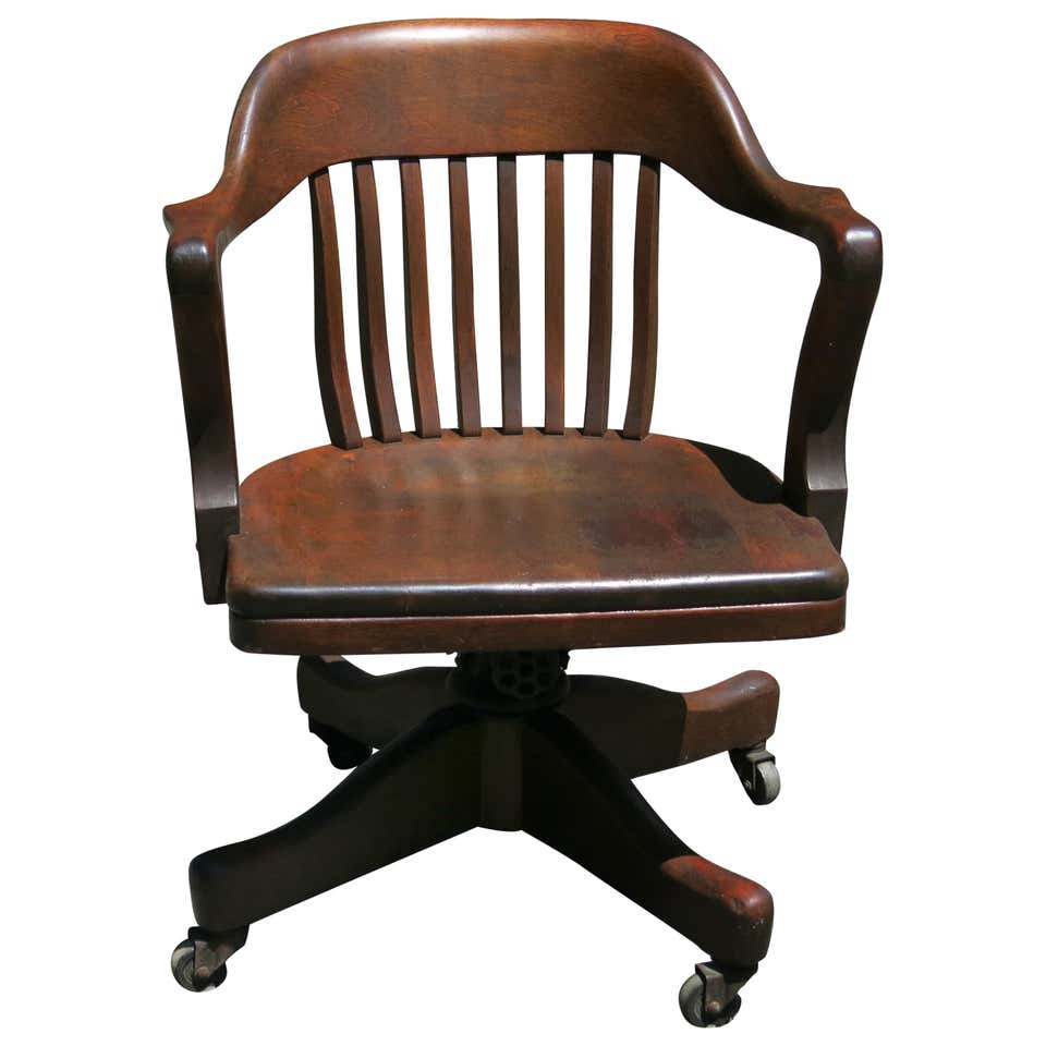 Leather bankers chair Clearance