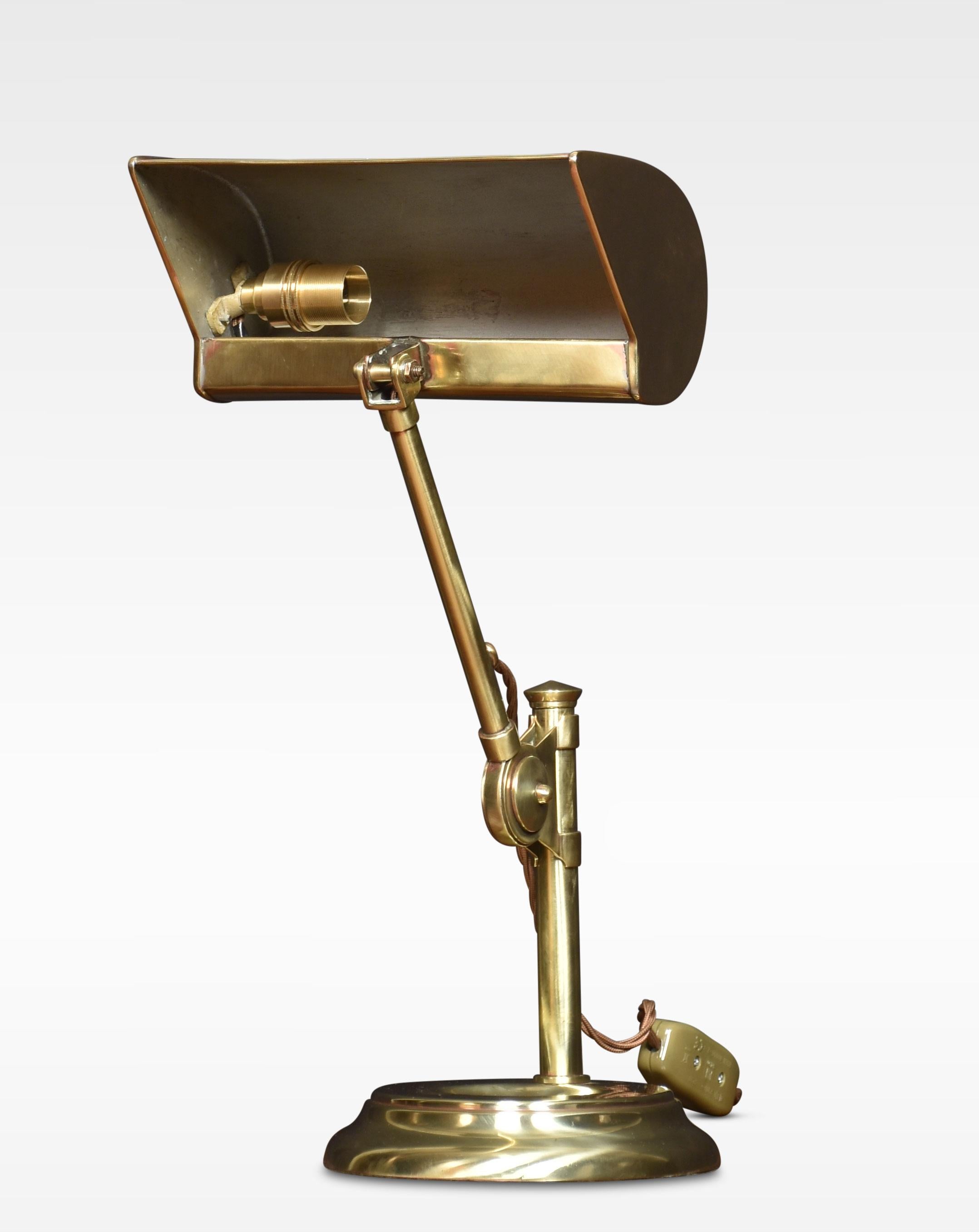 vintage brass bankers desk lamp