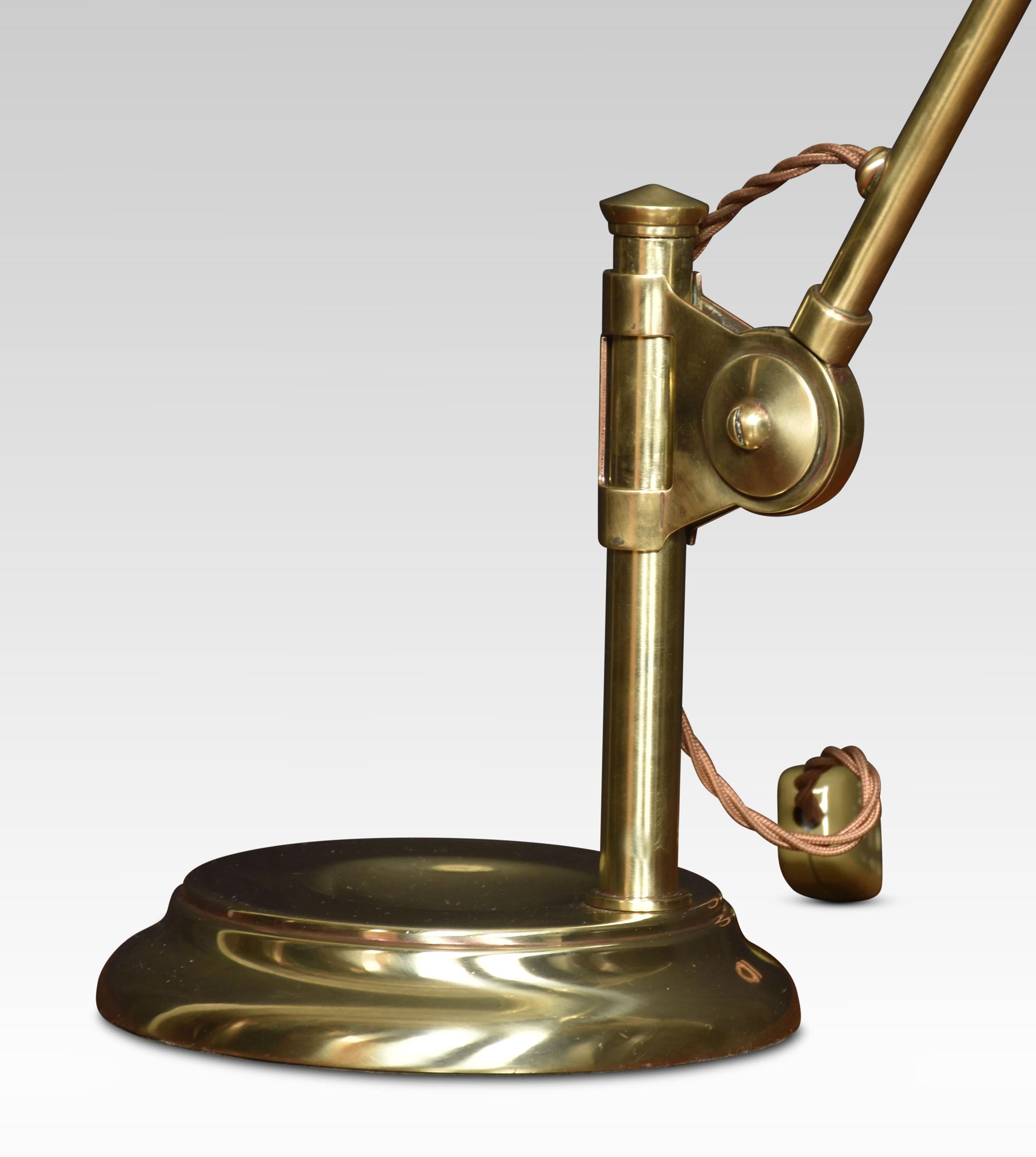 British Bankers Brass Desk Lamp