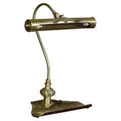 Antique Bankers Brass Desk Lamp