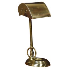 Antique Bankers Brass Desk Lamp