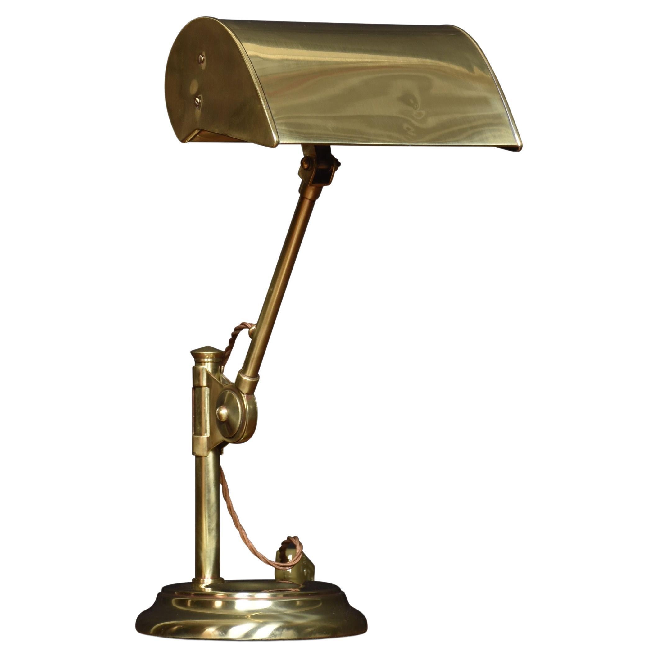 Bankers Brass Desk Lamp
