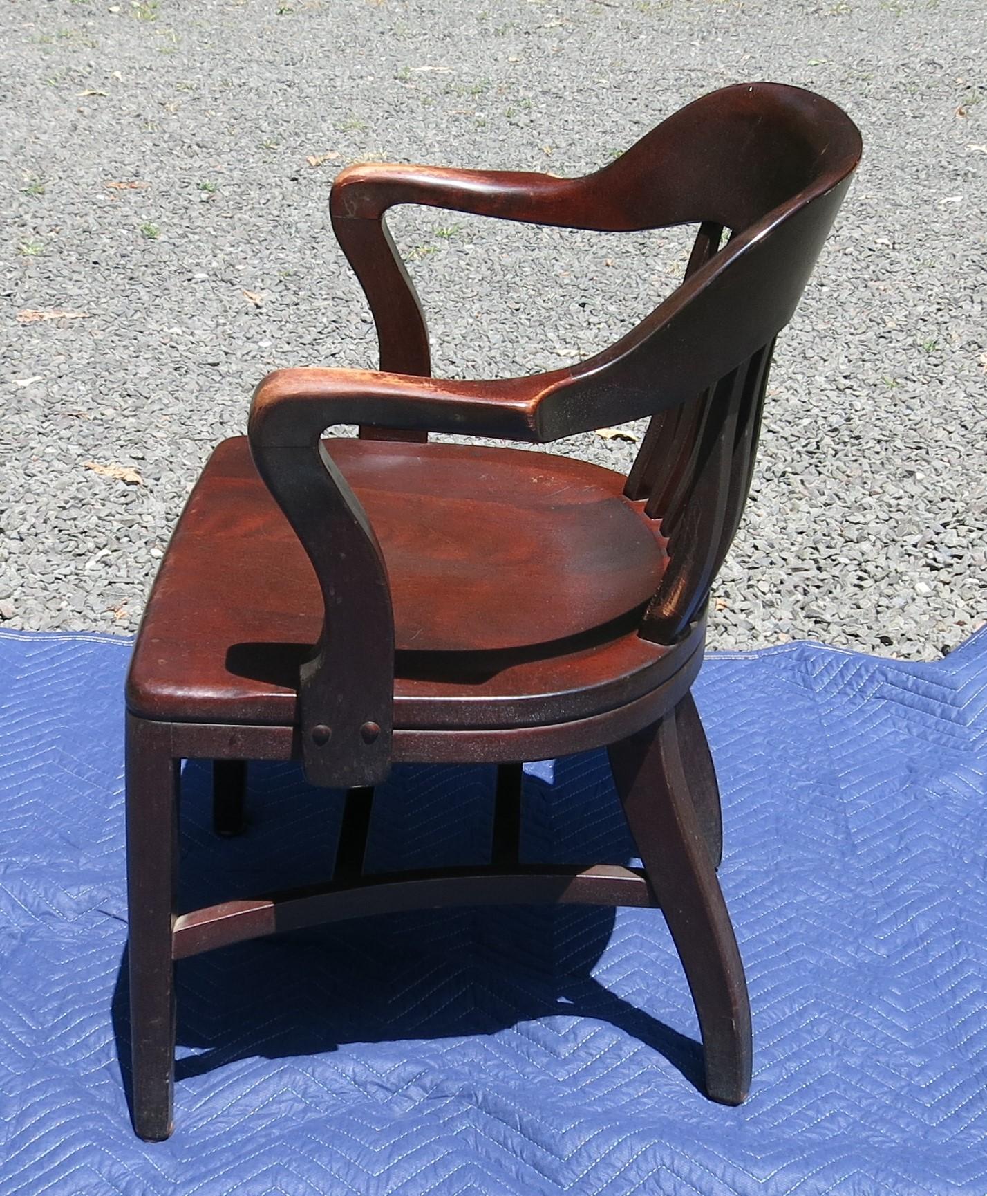wood bankers chair