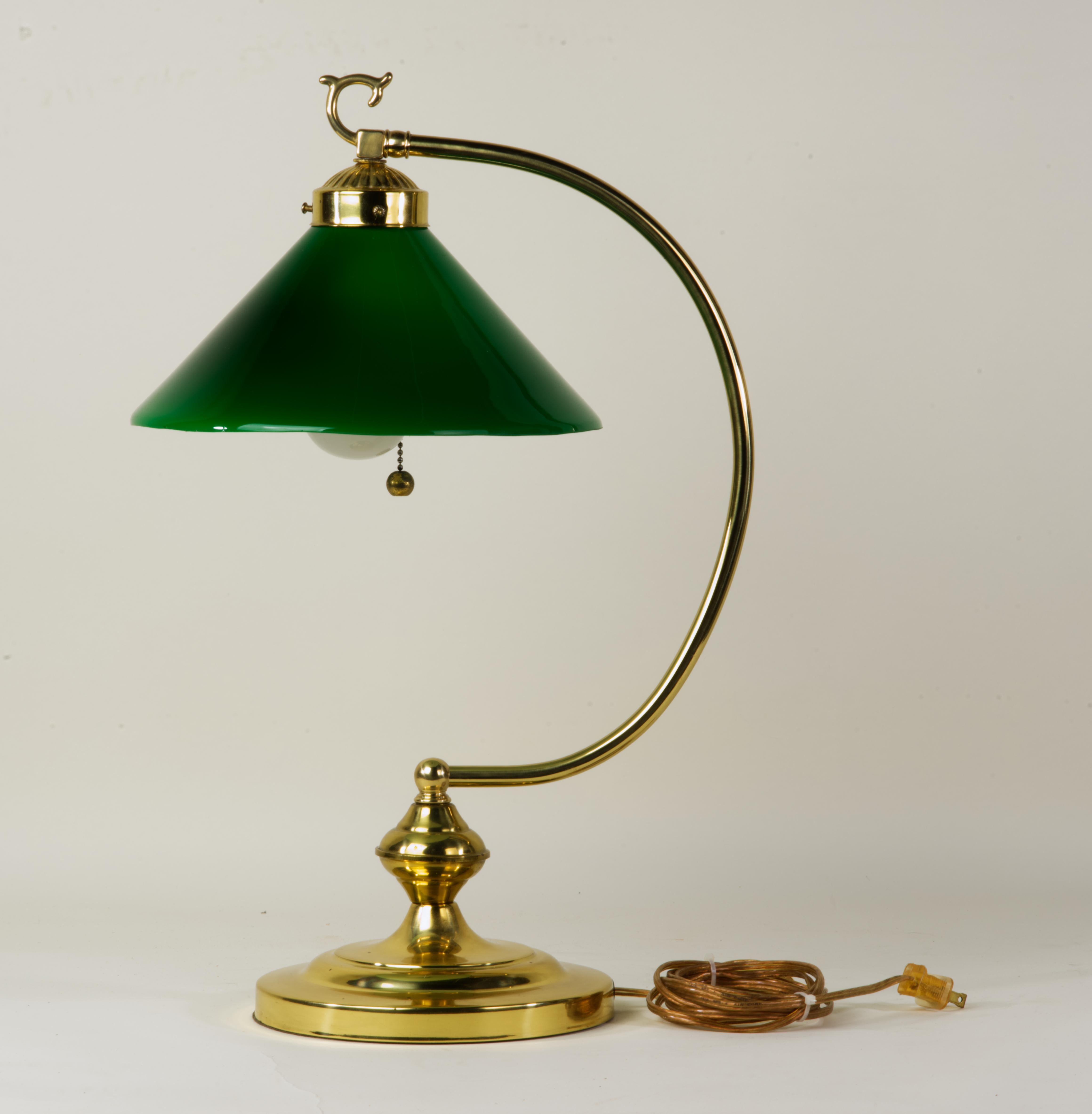 Brass Bankers Lamp 