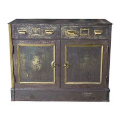 Antique Banker's Strong Cabinet
