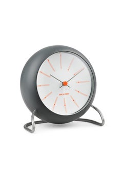 Bankers Table Clock, Dark Grey