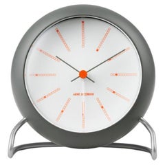 Bankers Table Clock, Dark Grey