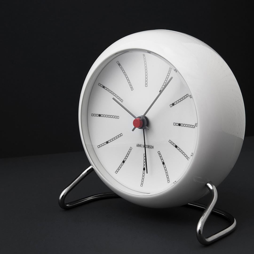 Chinese Bankers Table Clock White For Sale