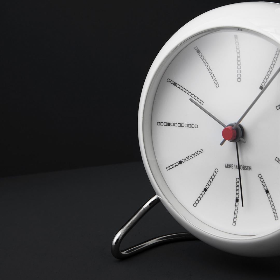 Contemporary Bankers Table Clock White For Sale