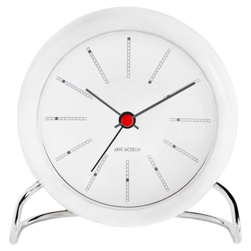 Bankers Table Clock White For Sale