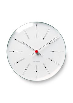 Bankers Wall Clock White/Black/Red