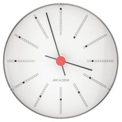 Bankers Wall Clock White/Black/Red