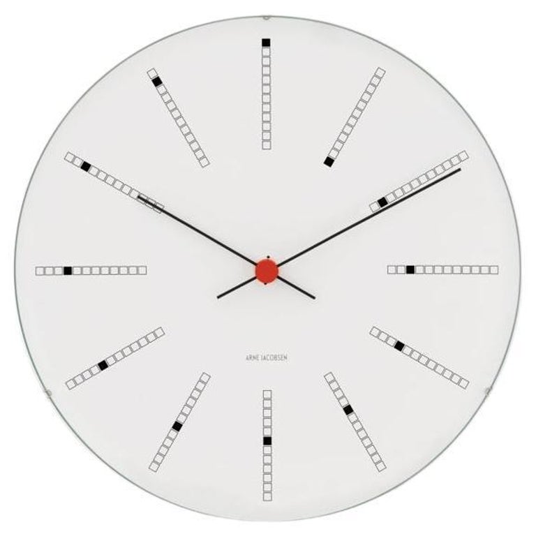 Bankers Wall Clock White/Black/Red Ø: 8.3" For Sale at 1stDibs