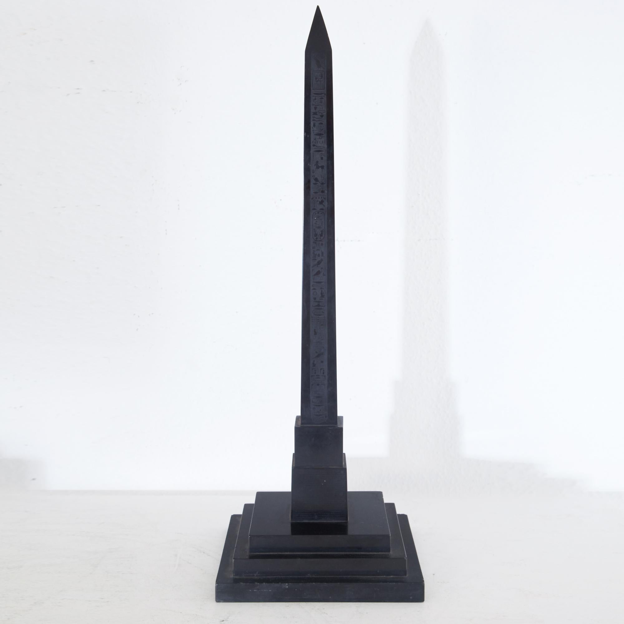 So-called Bankes obelisk made of black marble (