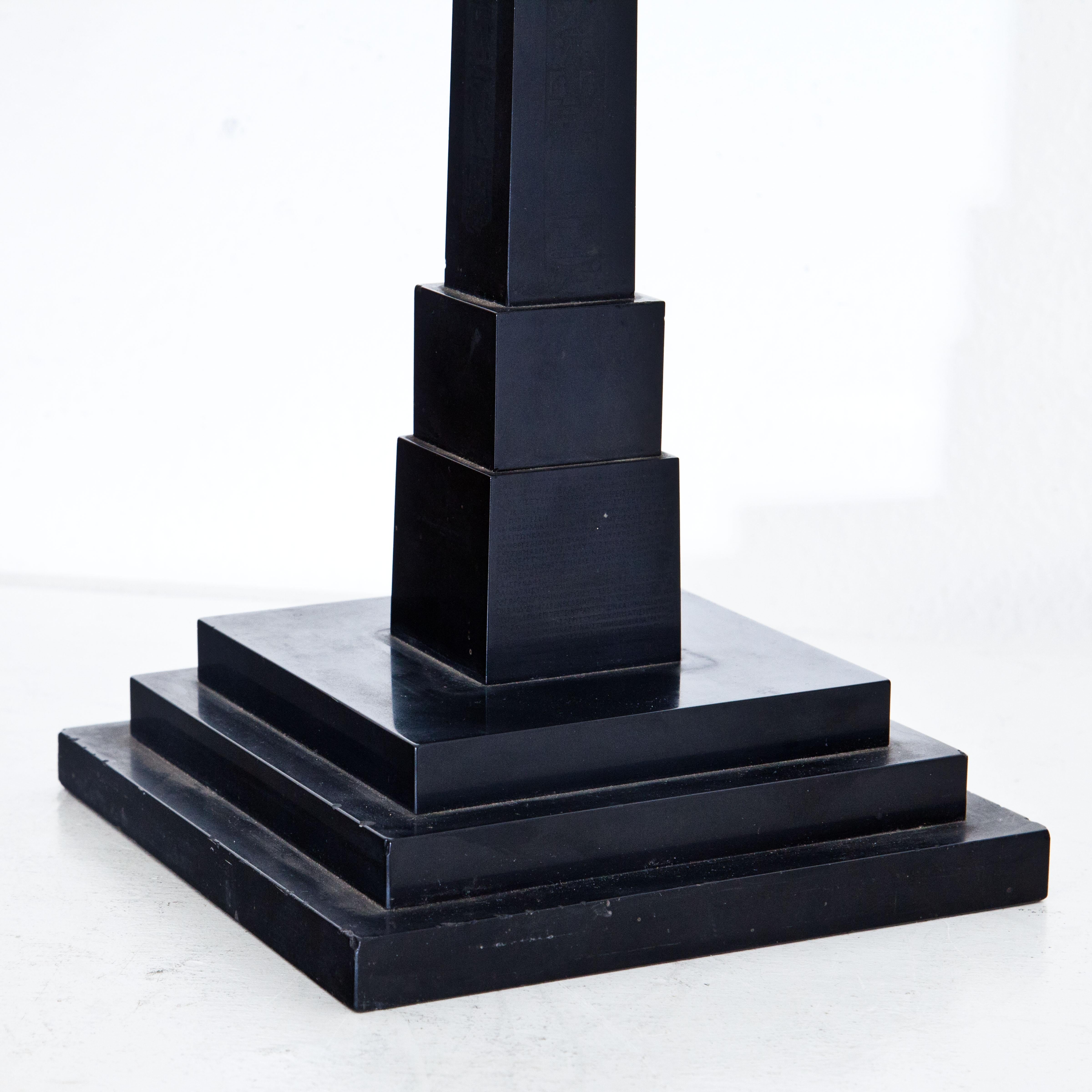 Grand Tour Bankes Obelisk, England, Ashford Black Marble, First Half of the 19th Century For Sale