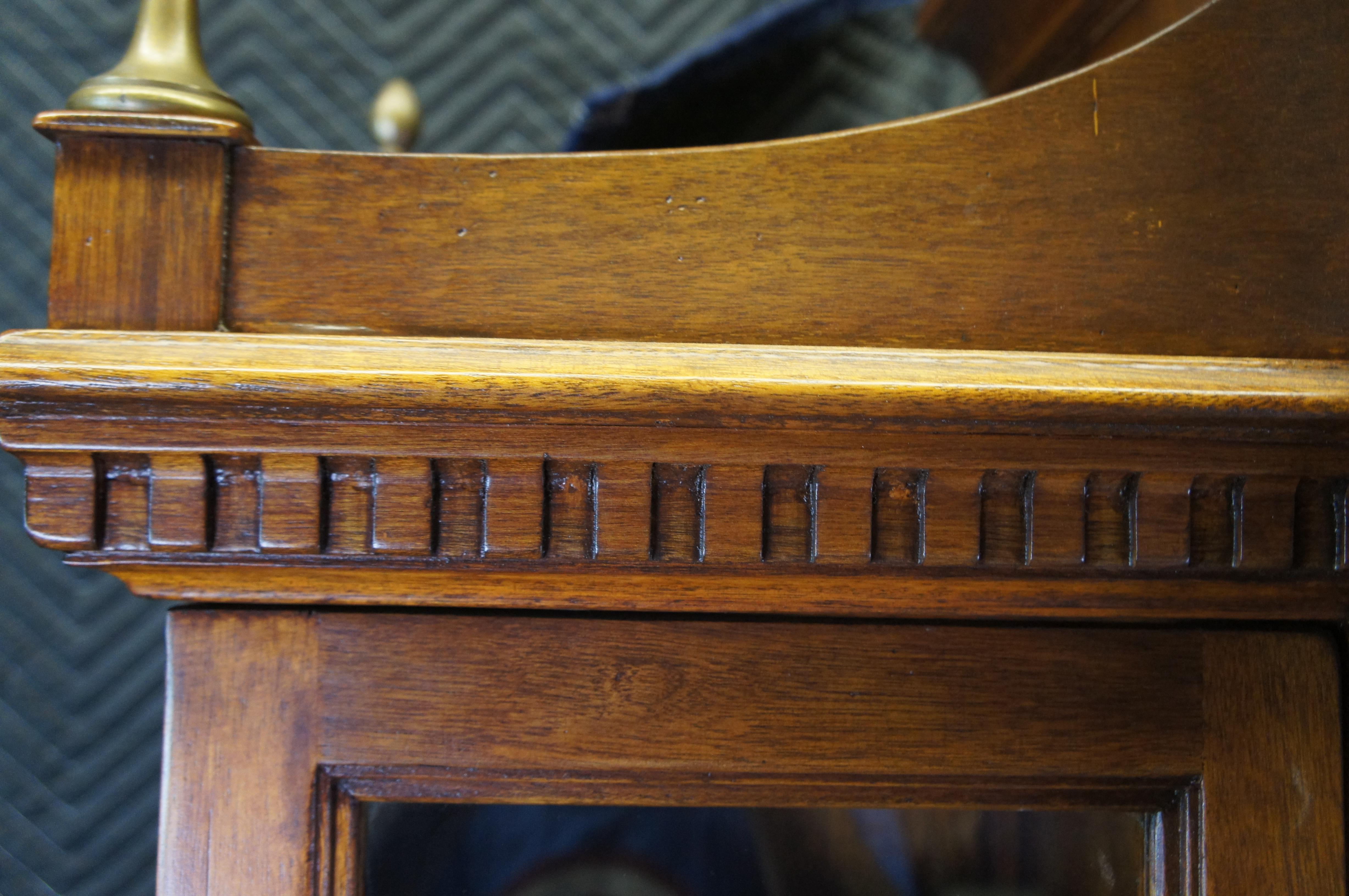 Banks Coldstone Mahogany Secretary Bookcase Curio Cabinet Desk Hutch 79