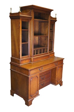 Banks Coldstone Mahogany Secretary Bookcase Curio Cabinet Desk Hutch 79"