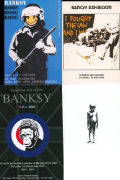 Banksy announcement cards 2006-2008 (set of 4)