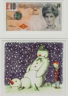 Banksy Di-Faced Tenner and Rude Snowman