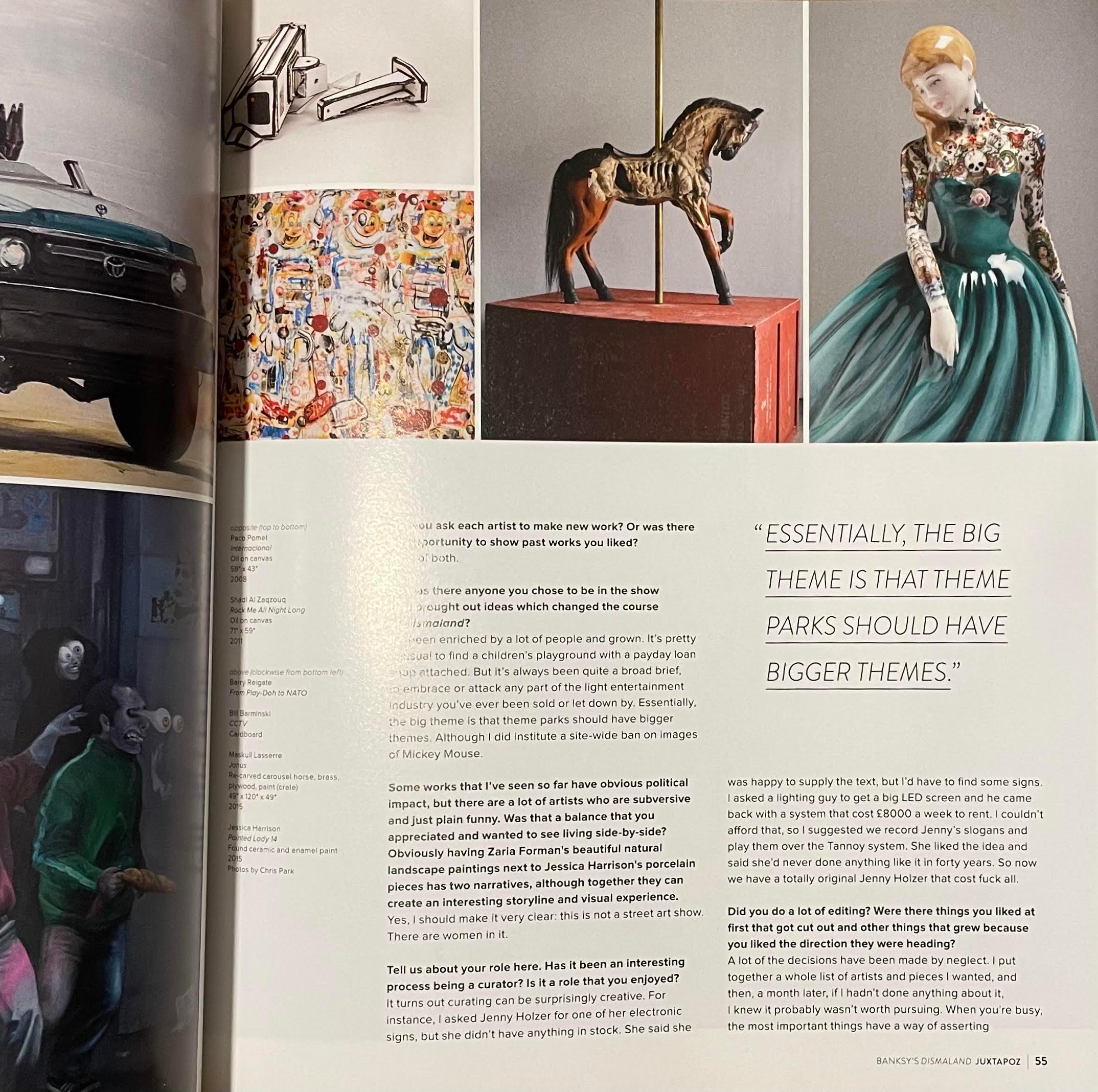 Banksy Juxtapose Magazine DIsmaland 2015 Original Copy Cyrstal Wagner Interview 6