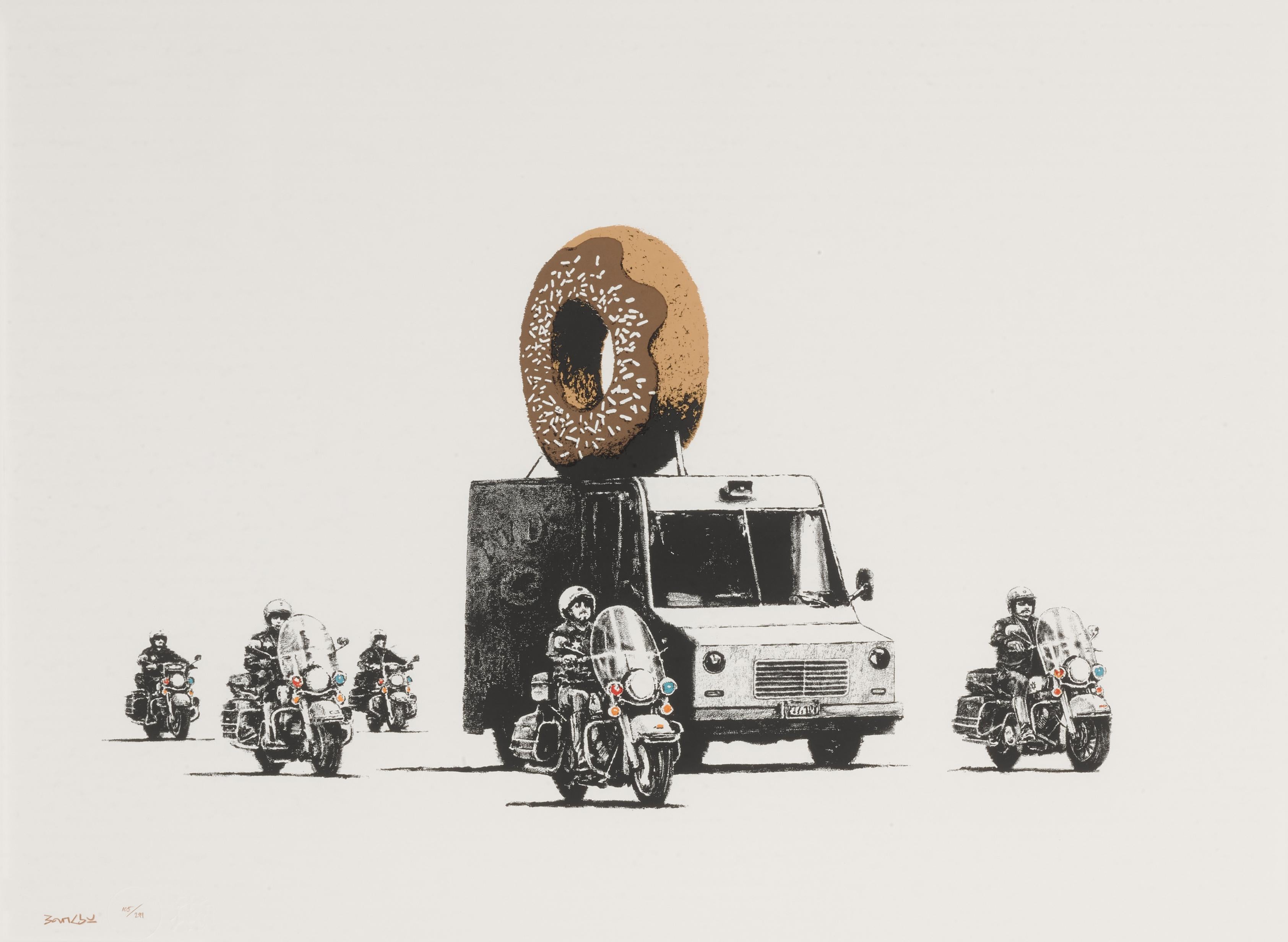 Banksy Figurative Print - Donuts Chocolate