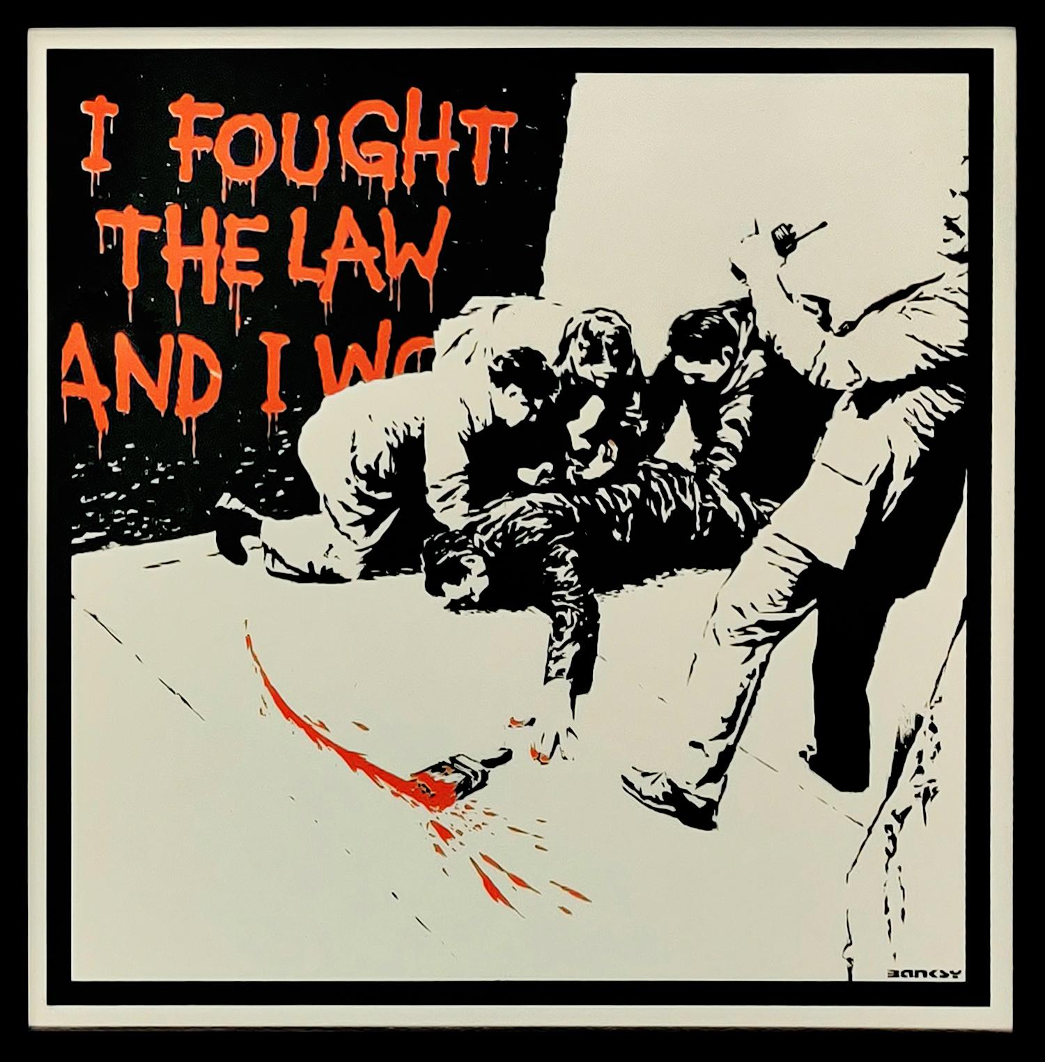 Banksy Figurative Print - I FOUGHT THE LAW