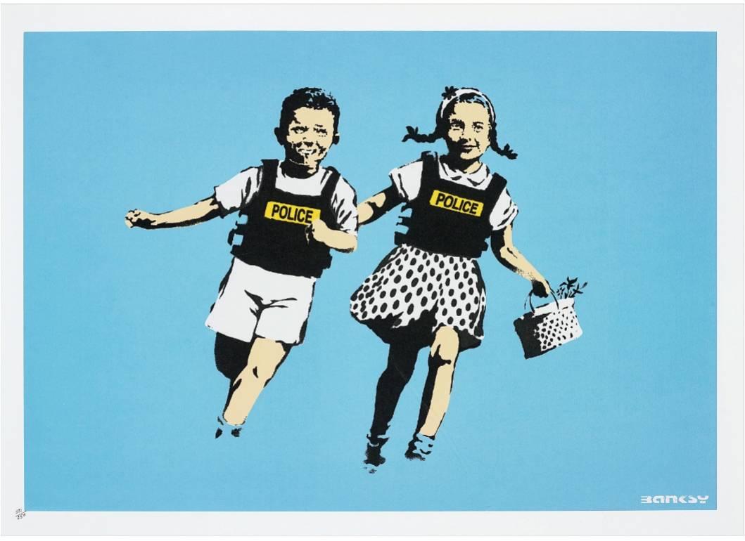 Banksy Figurative Print - Jack & Jill (Police Kids)