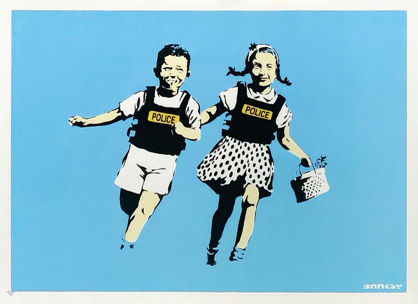 Banksy Figurative Print - POLICE KIDS