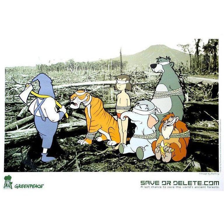 Banksy Animal Print - Save or Delete (Greenpeace)