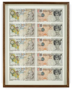 Ten framed "Di-Faced" Notes