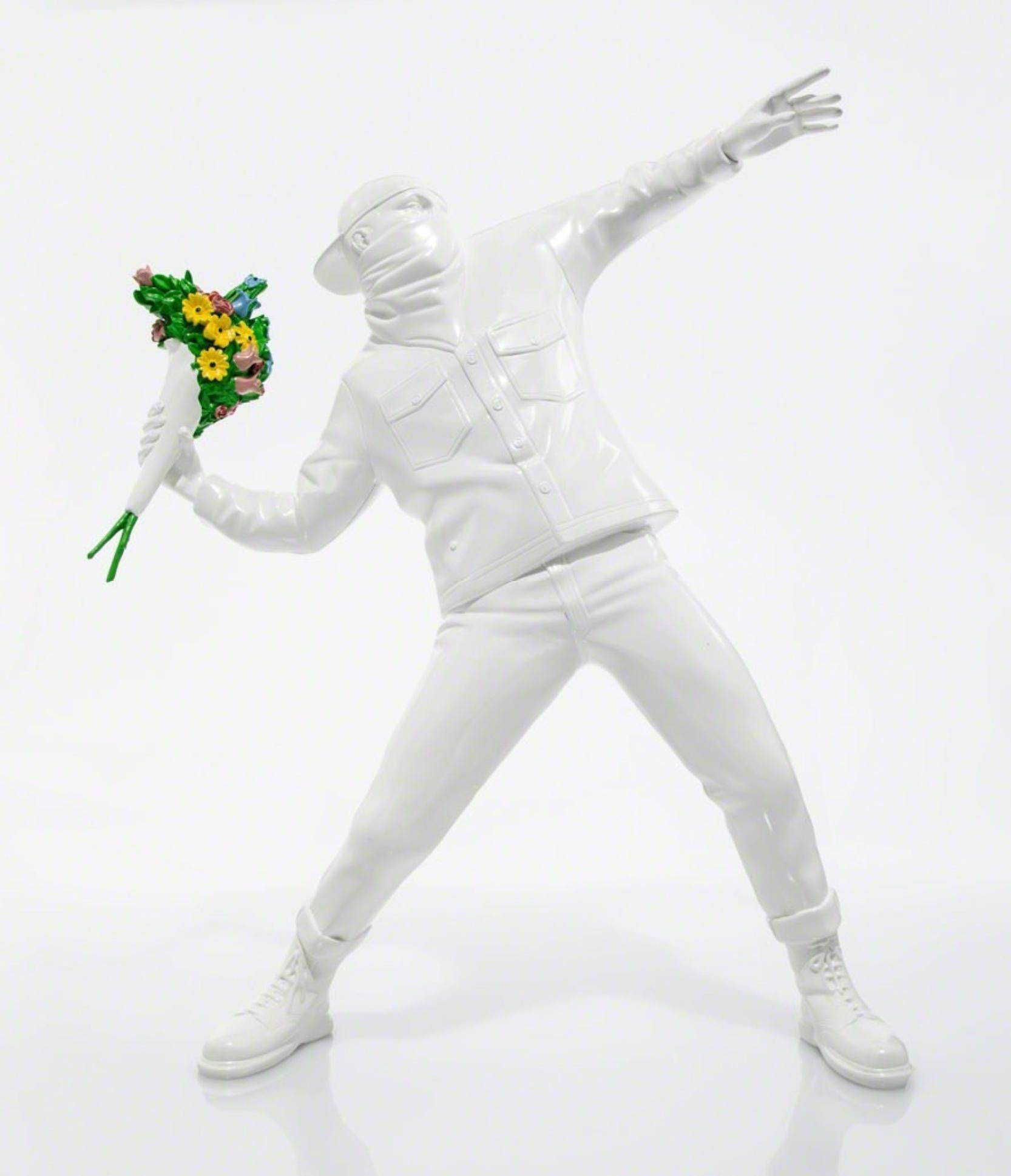 Banksy Abstract Sculpture - Flower Bomber (White), 2016 
