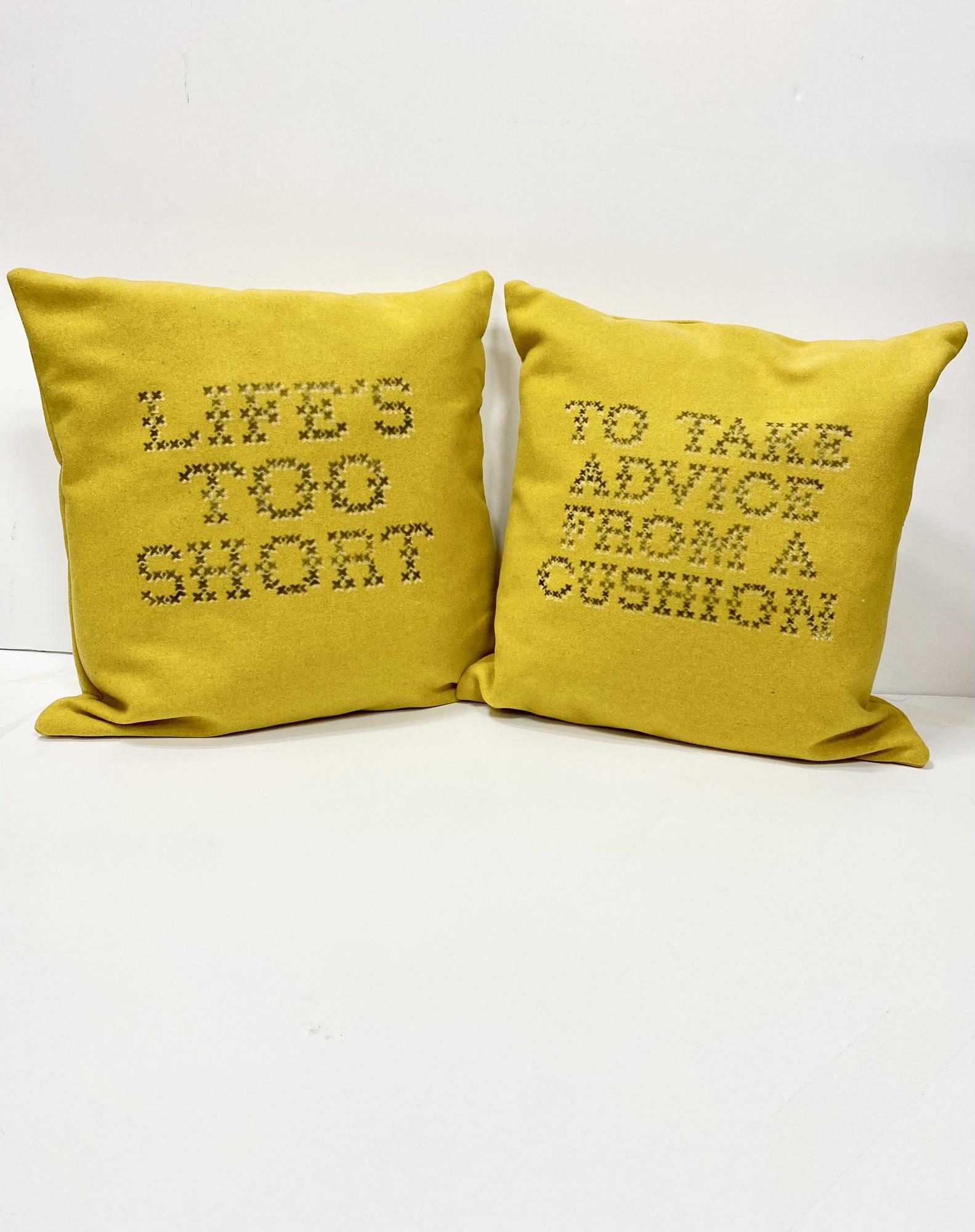 Banksy Still-Life Painting - "Life´s to short to take advice from a cushion", 2019.