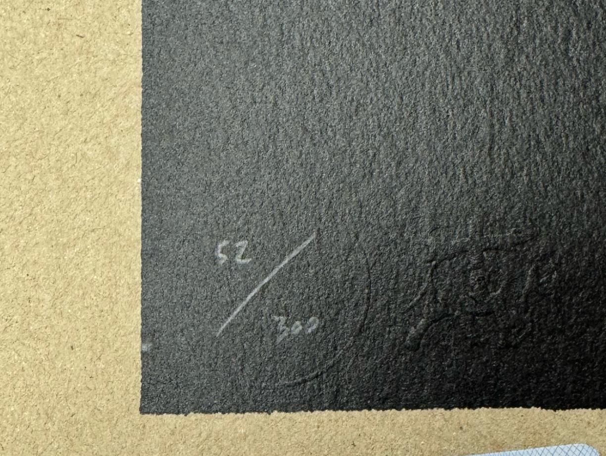 Banksquiat (Grau) (Zeitgenössisch), Print, von Banksy