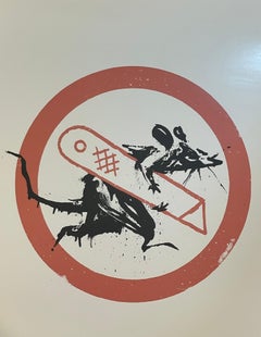 Banksy "Cut and Run" Rat Poster Street Urban Art