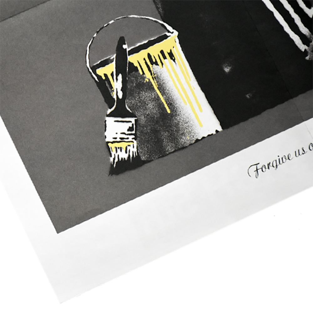BANKSY FORGIVE US OUR TRESPASSING - Street Art Print by Banksy