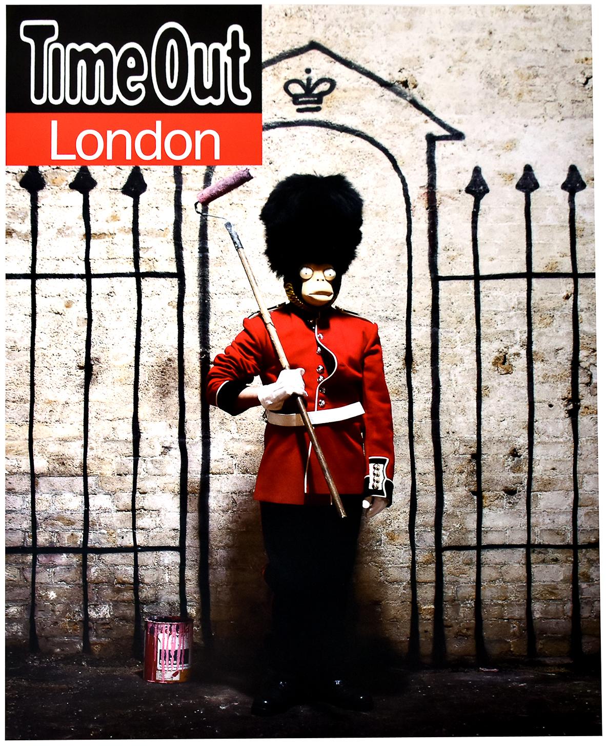 Limited edition.
Banksy in a Self-portrait for the Special Issue cover.
Offset Lithograph printed in multi colors on satin paper.
Printed in colors on Satin White Paper.
Printed and distributed by Time Out London magazine for March 2010 special