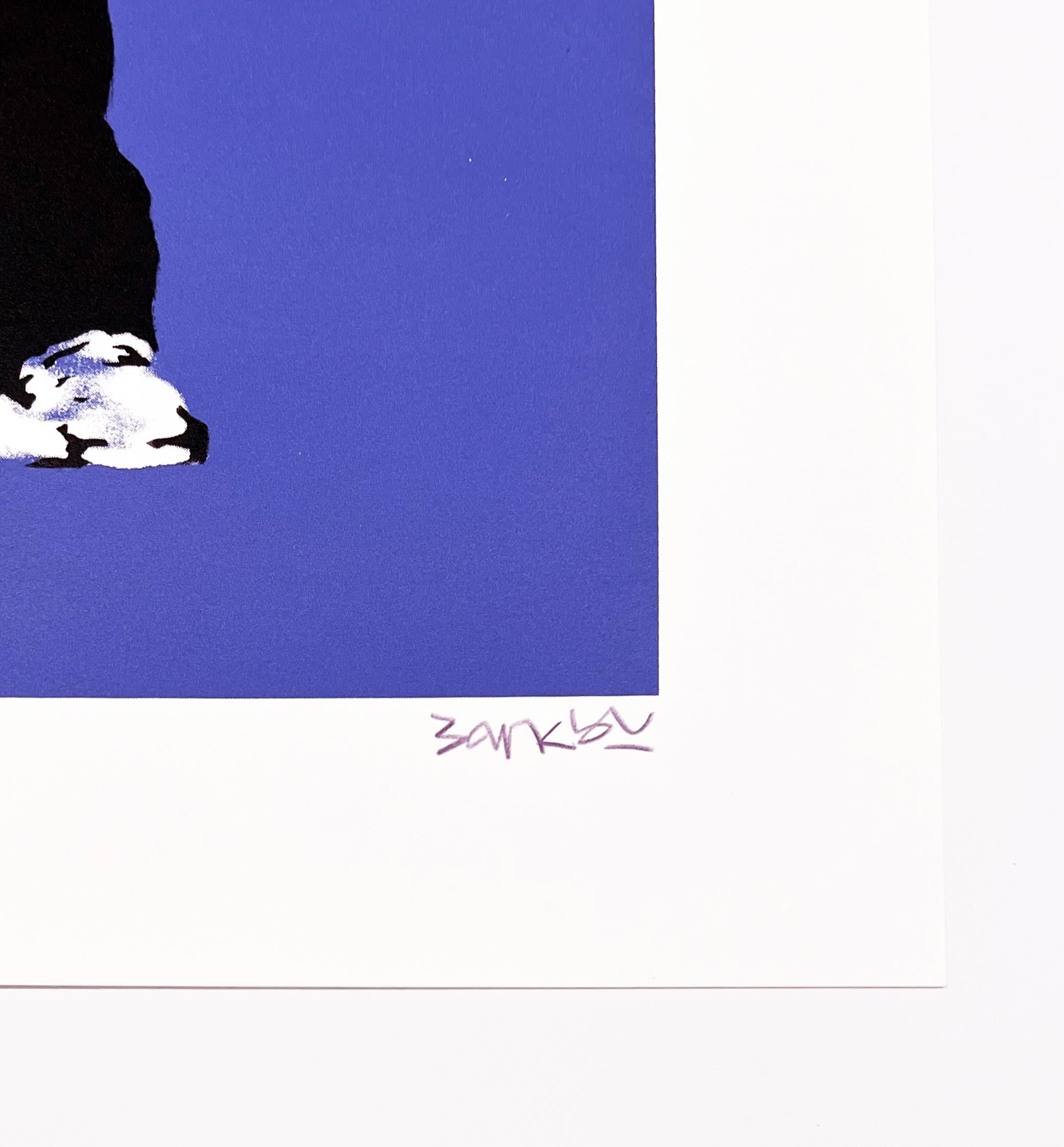 Elige tu arma (morado oscuro) - Print Arte callejero de Banksy