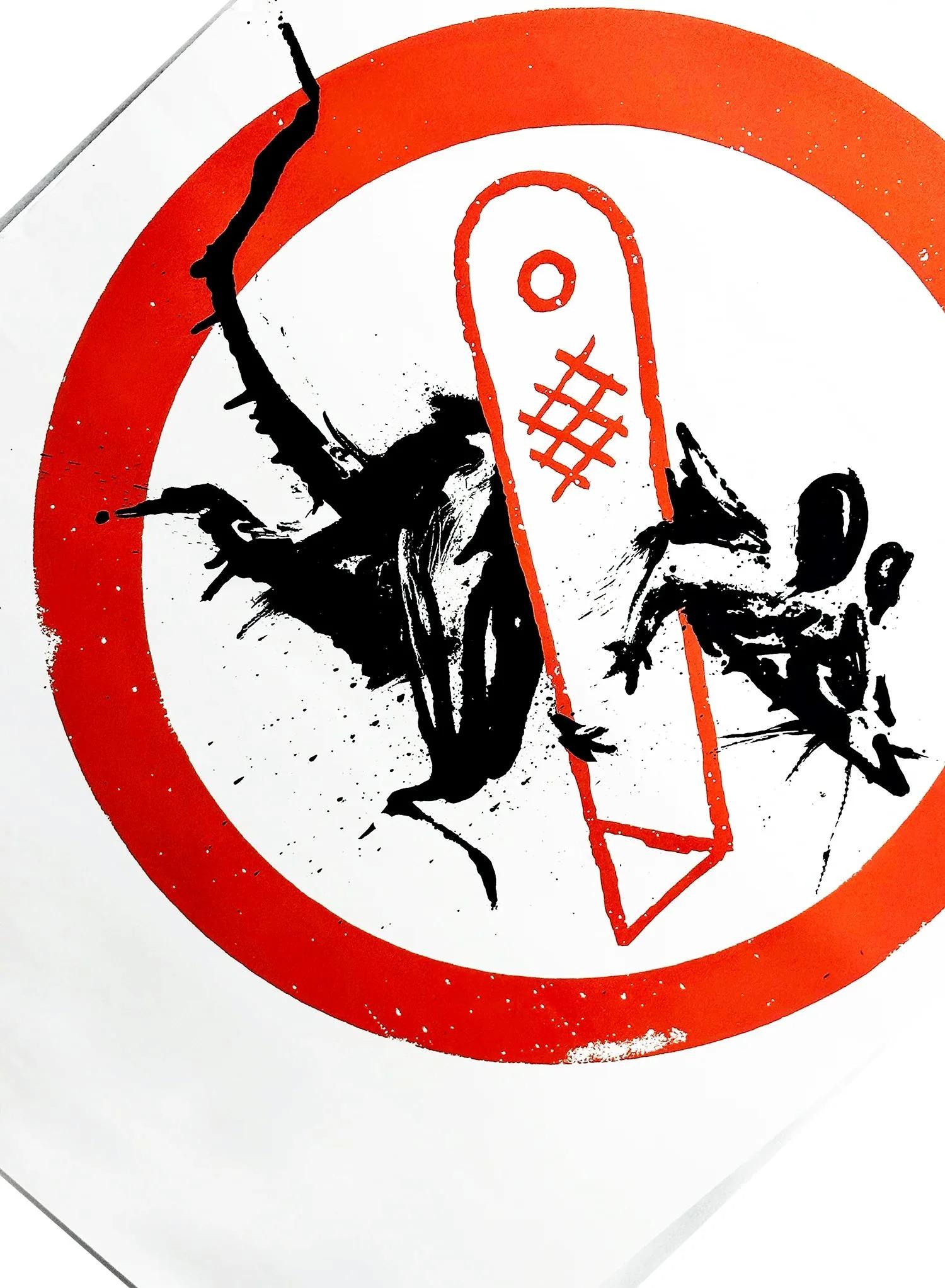 Cut & Run Rat Stencil Poster by Banksy (en anglais) en vente 1