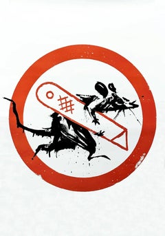 Cut & Run Rat Stencil Poster by Banksy