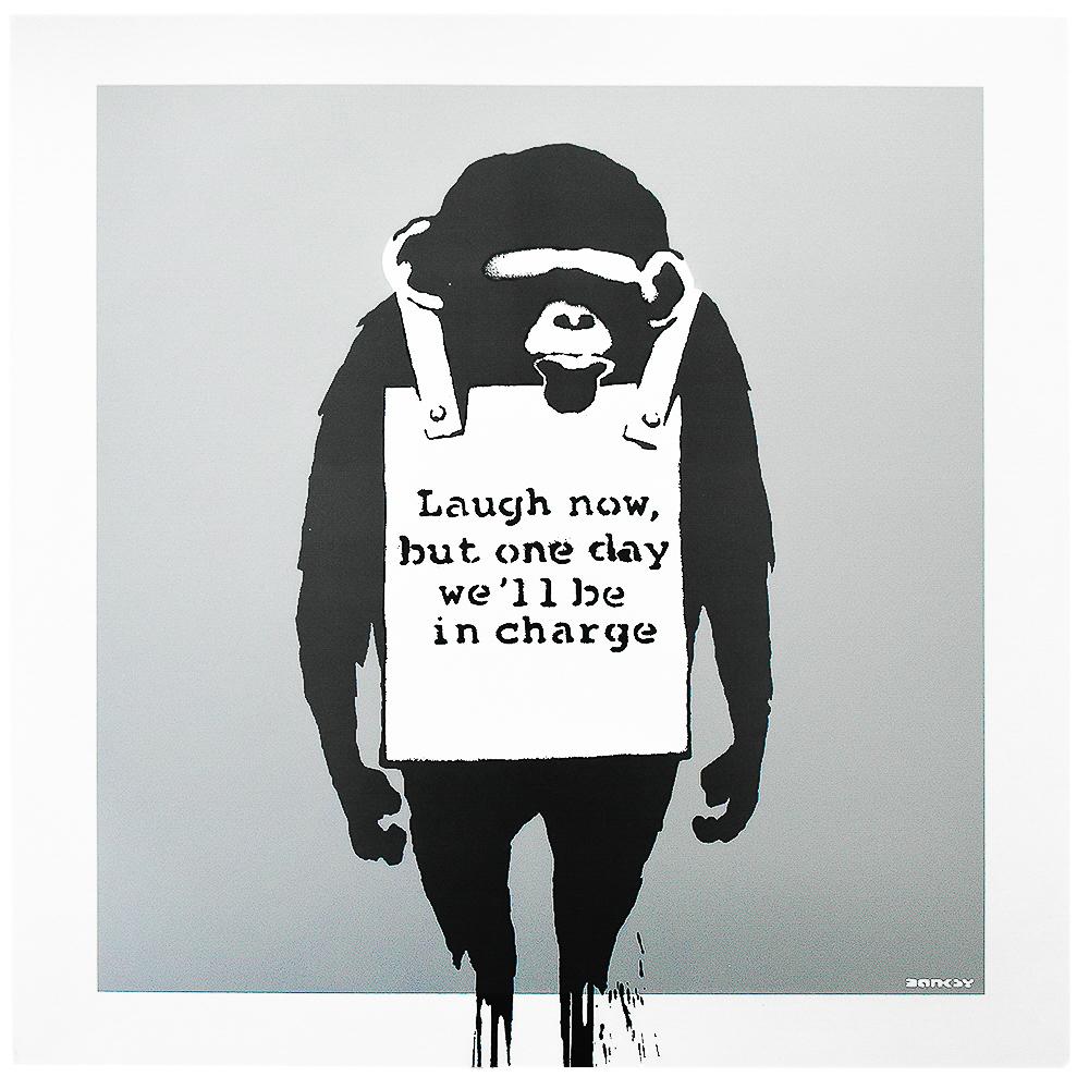 DJ DM Keep It Real Laugh Now (Silver Cover Record) - Print by Banksy