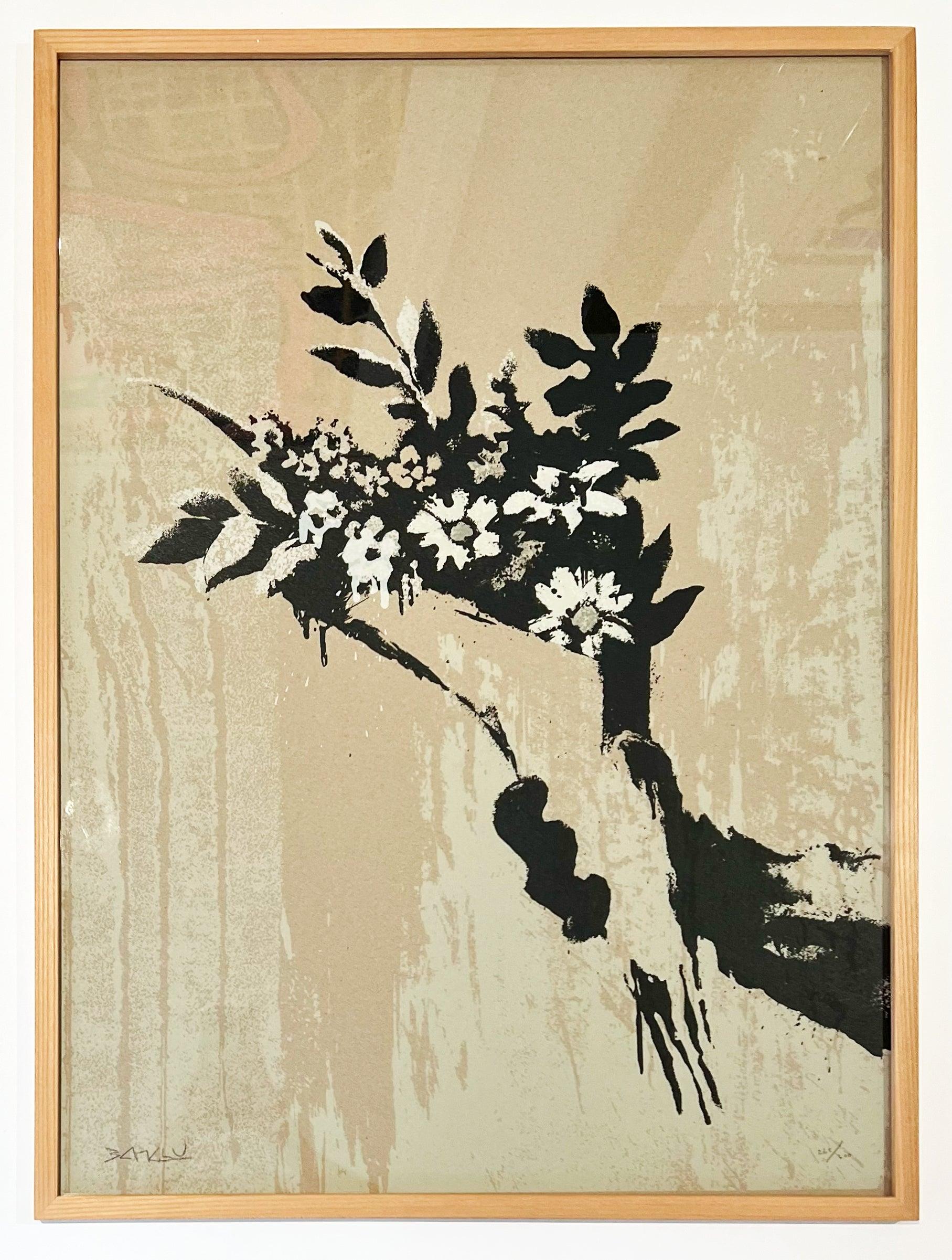 Flower Thrower Triptych - Street Art Print by Banksy