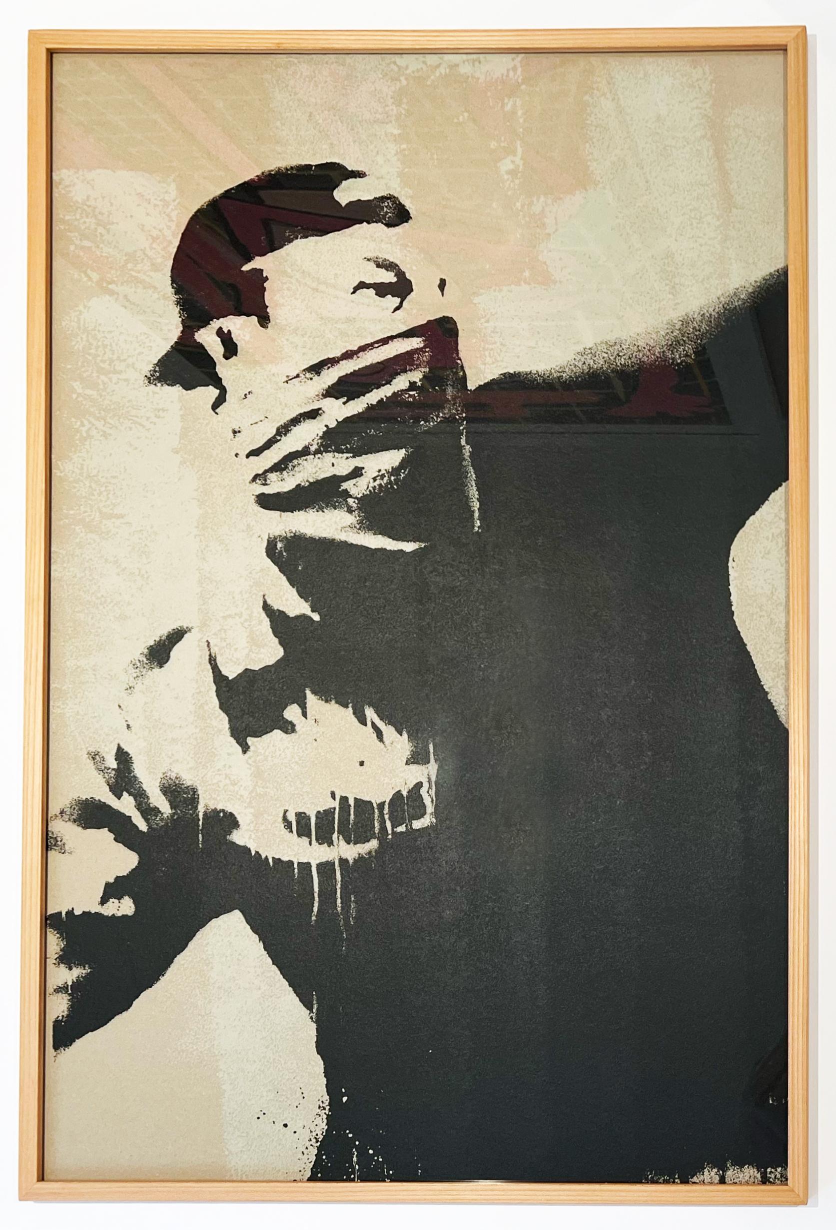 Artist: Banksy
Title: Flower Thrower Triptych
Medium: Screenprinted triptych on Micron board
Year: 2019
Edition: 268/300
Framed Size: 29 1/2