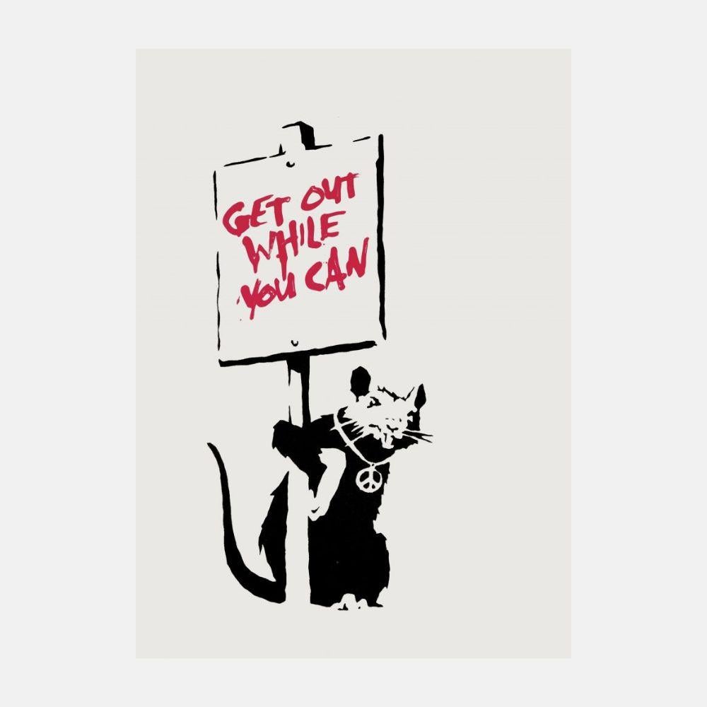 Banksy Animal Print - Get Out While You Can (Signed)