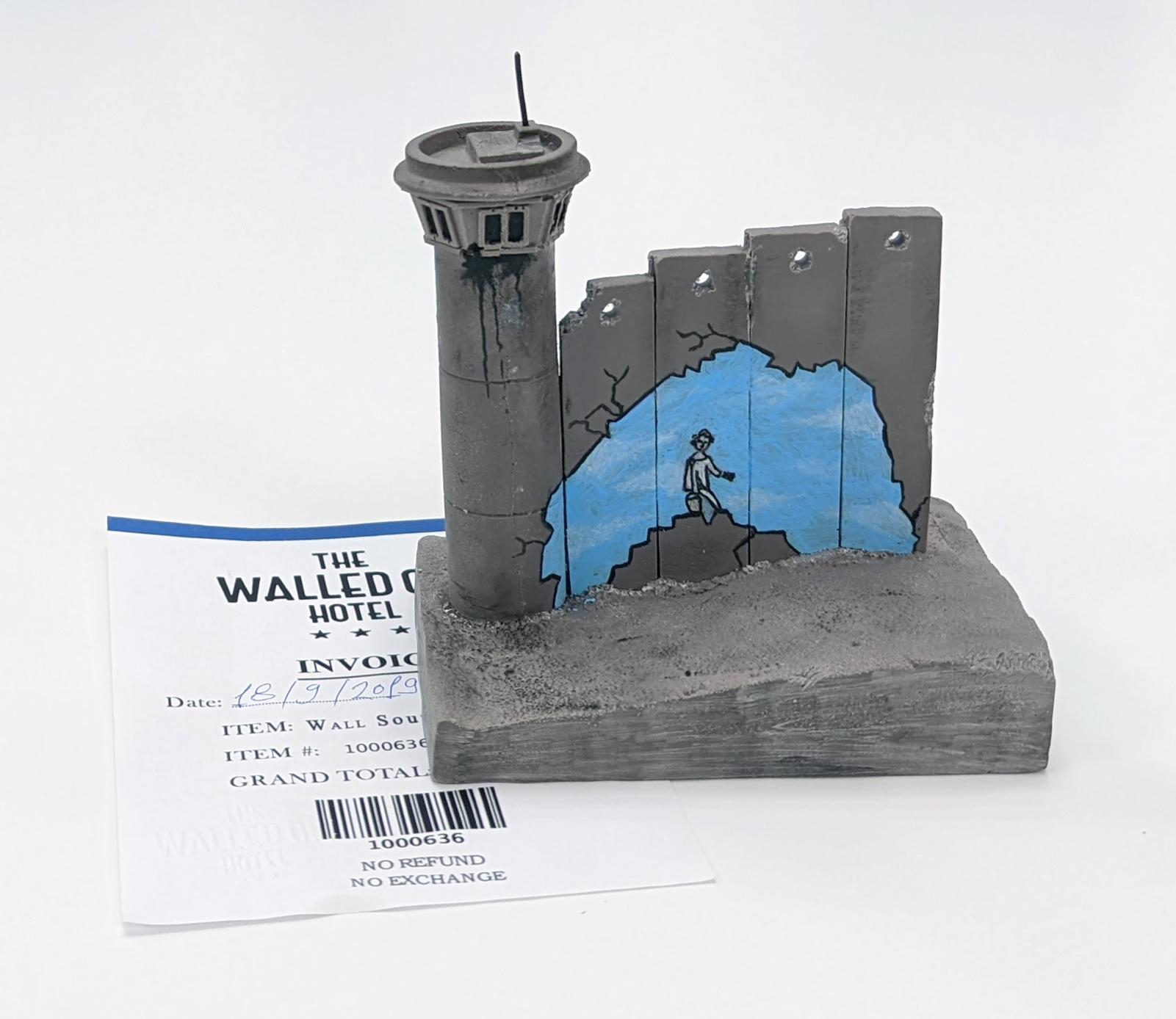 Banksy Figurative Print - GIRL ON THE WALL (FROM THE WALLED OFF HOTEL)