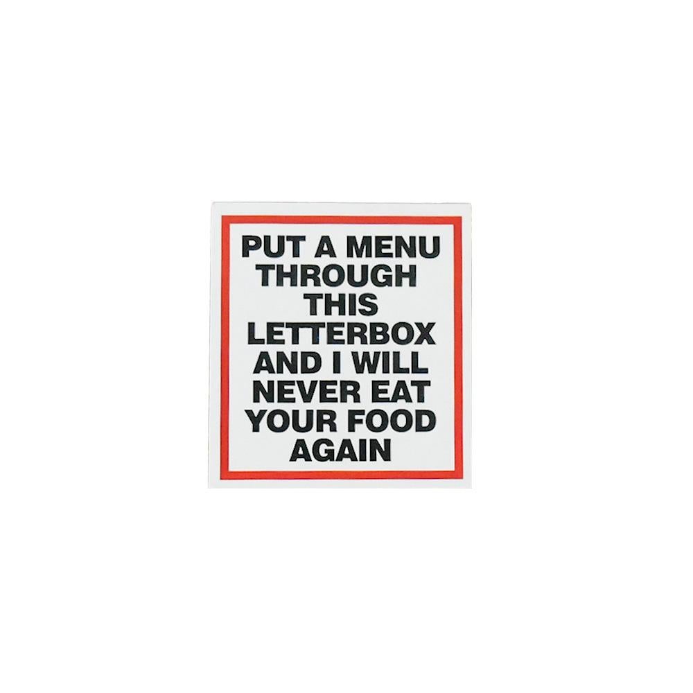 Adesivo per menu (con cornice) - Print Contemporaneo di Banksy