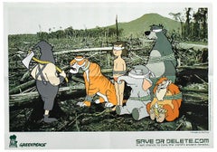 Póster "Salvar o Suprimir" de Greenpeace (con hoja de pegatinas)